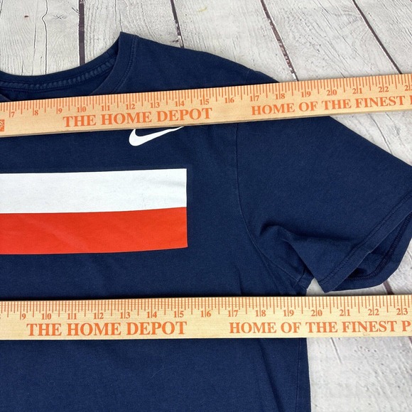 Houston Astros Shirt Nike Tee MLB Baseball Blue Short‎ Sleeve Crew Neck Astros L - Picture 5 of 9
